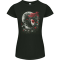 Yuki Onna Japanese Folklaw Gothic Halloween Womens Petite Cut T-Shirt Black