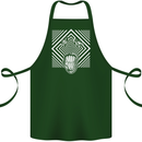 Zebra LSD Magic Mushrooms Hallucinogenic Cotton Apron 100% Organic Forest Green