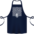 Zebra LSD Magic Mushrooms Hallucinogenic Cotton Apron 100% Organic Navy Blue