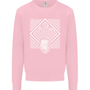 Zebra LSD Magic Mushrooms Hallucinogenic Kids Sweatshirt Jumper Light Pink