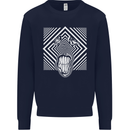 Zebra LSD Magic Mushrooms Hallucinogenic Kids Sweatshirt Jumper Navy Blue