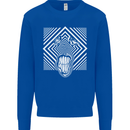 Zebra LSD Magic Mushrooms Hallucinogenic Kids Sweatshirt Jumper Royal Blue