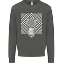 Zebra LSD Magic Mushrooms Hallucinogenic Kids Sweatshirt Jumper Storm Grey