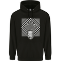 Zebra LSD Magic Mushrooms Hallucinogenic Mens 80% Cotton Hoodie Black