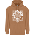 Zebra LSD Magic Mushrooms Hallucinogenic Mens 80% Cotton Hoodie Caramel Latte
