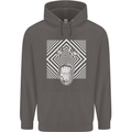 Zebra LSD Magic Mushrooms Hallucinogenic Mens 80% Cotton Hoodie Charcoal