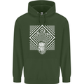 Zebra LSD Magic Mushrooms Hallucinogenic Mens 80% Cotton Hoodie Forest Green
