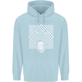 Zebra LSD Magic Mushrooms Hallucinogenic Mens 80% Cotton Hoodie Light Blue