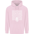 Zebra LSD Magic Mushrooms Hallucinogenic Mens 80% Cotton Hoodie Light Pink