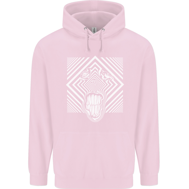 Zebra LSD Magic Mushrooms Hallucinogenic Mens 80% Cotton Hoodie Light Pink