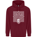 Zebra LSD Magic Mushrooms Hallucinogenic Mens 80% Cotton Hoodie Maroon