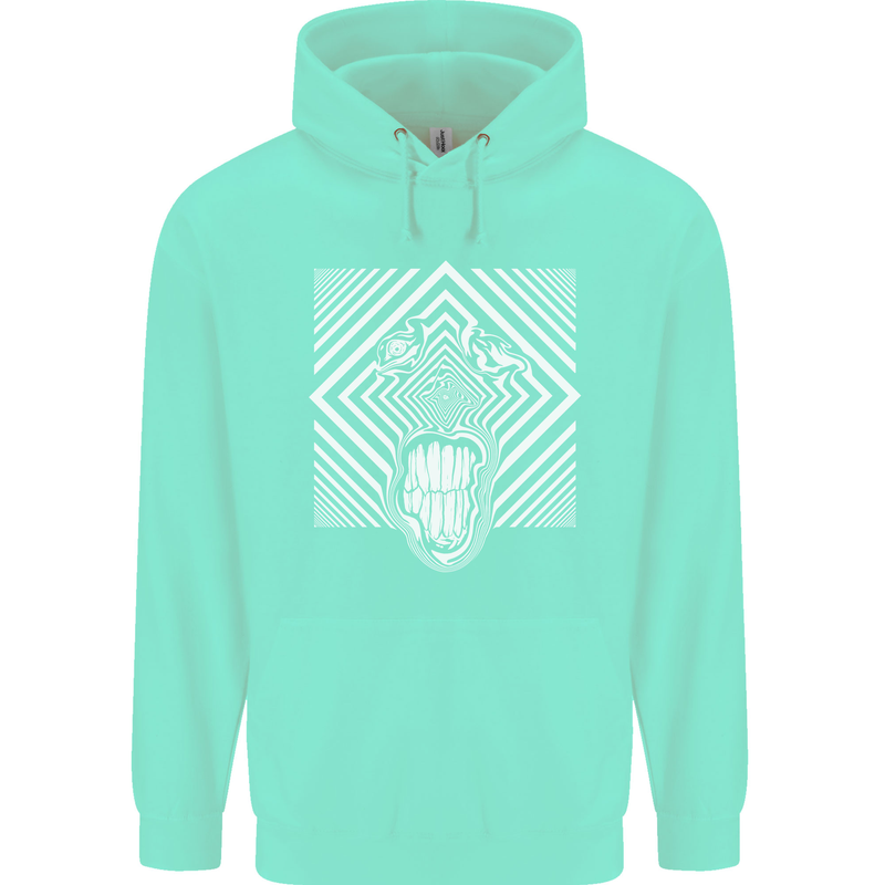 Zebra LSD Magic Mushrooms Hallucinogenic Mens 80% Cotton Hoodie Peppermint