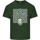 Zebra LSD Magic Mushrooms Hallucinogenic Mens Cotton T-Shirt Tee Top Forest Green