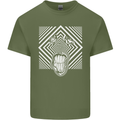 Zebra LSD Magic Mushrooms Hallucinogenic Mens Cotton T-Shirt Tee Top Military Green