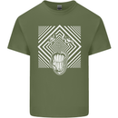 Zebra LSD Magic Mushrooms Hallucinogenic Mens Cotton T-Shirt Tee Top Military Green