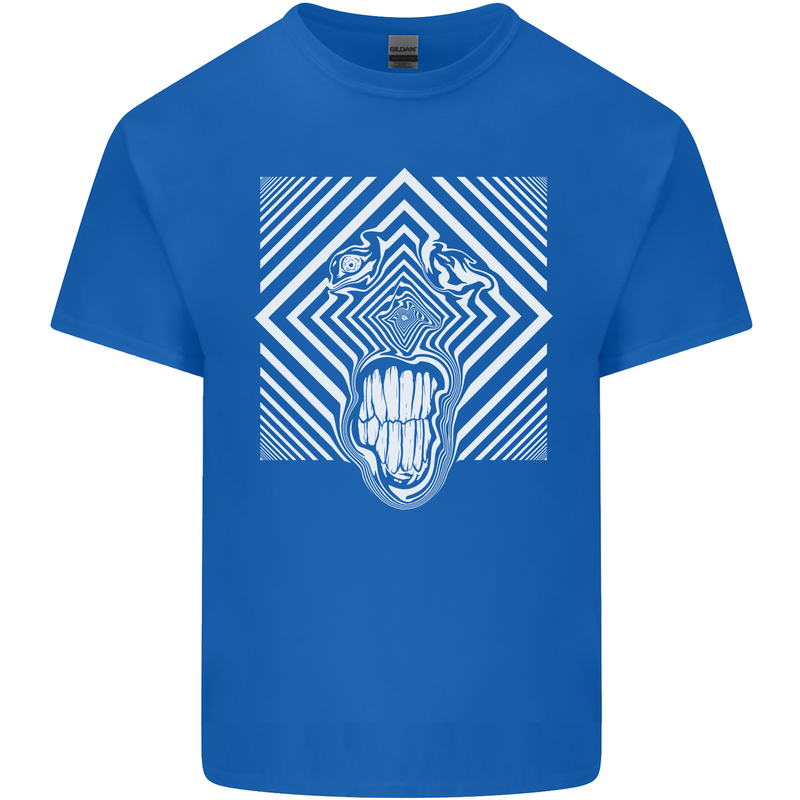 Zebra LSD Magic Mushrooms Hallucinogenic Mens Cotton T-Shirt Tee Top Royal Blue