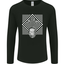 Zebra LSD Magic Mushrooms Hallucinogenic Mens Long Sleeve T-Shirt Black