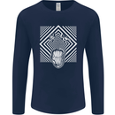 Zebra LSD Magic Mushrooms Hallucinogenic Mens Long Sleeve T-Shirt Navy Blue