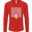 Zebra LSD Magic Mushrooms Hallucinogenic Mens Long Sleeve T-Shirt Red