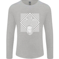 Zebra LSD Magic Mushrooms Hallucinogenic Mens Long Sleeve T-Shirt Sports Grey