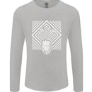Zebra LSD Magic Mushrooms Hallucinogenic Mens Long Sleeve T-Shirt Sports Grey