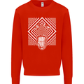 Zebra LSD Magic Mushrooms Hallucinogenic Mens Sweatshirt Jumper Bright Red