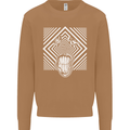 Zebra LSD Magic Mushrooms Hallucinogenic Mens Sweatshirt Jumper Caramel Latte