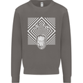 Zebra LSD Magic Mushrooms Hallucinogenic Mens Sweatshirt Jumper Charcoal