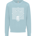 Zebra LSD Magic Mushrooms Hallucinogenic Mens Sweatshirt Jumper Light Blue