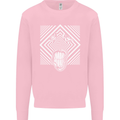 Zebra LSD Magic Mushrooms Hallucinogenic Mens Sweatshirt Jumper Light Pink