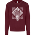 Zebra LSD Magic Mushrooms Hallucinogenic Mens Sweatshirt Jumper Maroon