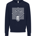 Zebra LSD Magic Mushrooms Hallucinogenic Mens Sweatshirt Jumper Navy Blue