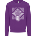 Zebra LSD Magic Mushrooms Hallucinogenic Mens Sweatshirt Jumper Purple