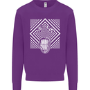 Zebra LSD Magic Mushrooms Hallucinogenic Mens Sweatshirt Jumper Purple