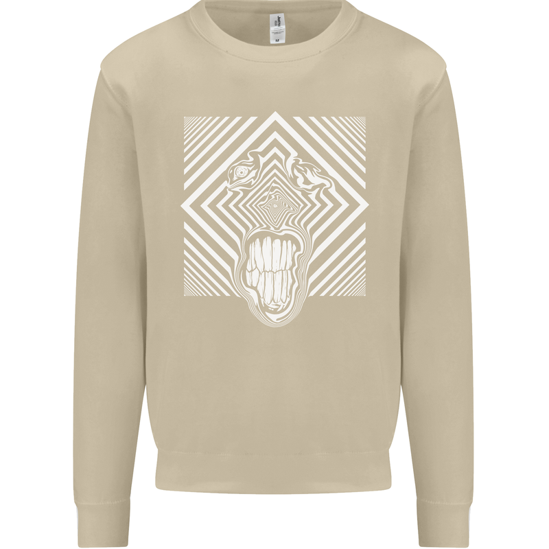 Zebra LSD Magic Mushrooms Hallucinogenic Mens Sweatshirt Jumper Sand