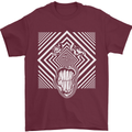 Zebra LSD Magic Mushrooms Hallucinogenic Mens T-Shirt Cotton Gildan Maroon