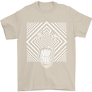 Zebra LSD Magic Mushrooms Hallucinogenic Mens T-Shirt Cotton Gildan Sand