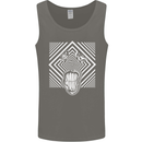 Zebra LSD Magic Mushrooms Hallucinogenic Mens Vest Tank Top Charcoal