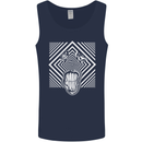 Zebra LSD Magic Mushrooms Hallucinogenic Mens Vest Tank Top Navy Blue