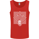Zebra LSD Magic Mushrooms Hallucinogenic Mens Vest Tank Top Red