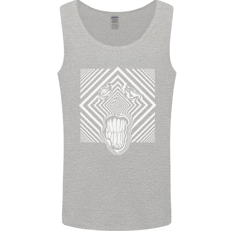Zebra LSD Magic Mushrooms Hallucinogenic Mens Vest Tank Top Sports Grey
