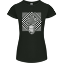 Zebra LSD Magic Mushrooms Hallucinogenic Womens Petite Cut T-Shirt Black