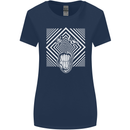 Zebra LSD Magic Mushrooms Hallucinogenic Womens Wider Cut T-Shirt Navy Blue