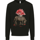 Zebra and Tree Watercolour Kids Sweatshirt Jumper Black