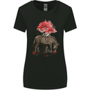 Zebra and Tree Watercolour Womens Wider Cut T-Shirt Black