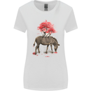 Zebra and Tree Watercolour Womens Wider Cut T-Shirt White