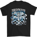 Zero Fooks Given Skulls Biker Motorcycle Mens T-Shirt Cotton Gildan Black