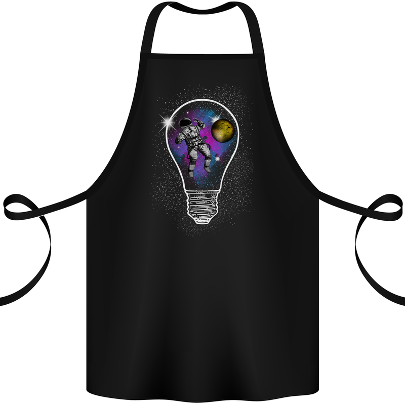 Zero Gravity Astronaut Space Universe Cotton Apron 100% Organic Black