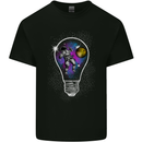 Zero Gravity Astronaut Space Universe Mens Cotton T-Shirt Tee Top Black