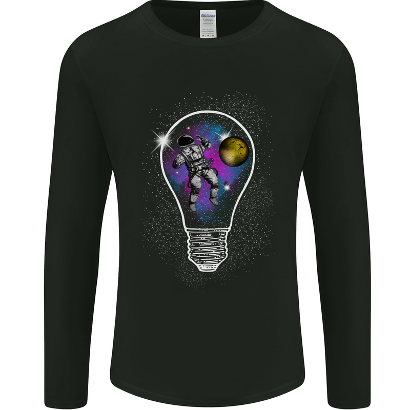 Zero Gravity Astronaut Space Universe Mens Long Sleeve T-Shirt Black
